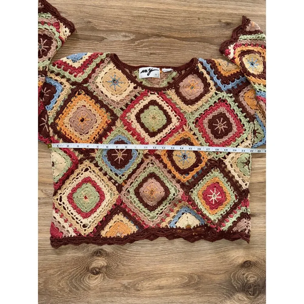 MY 90’s Vintage Colorful Crochet Sweater - OB